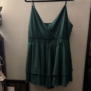 SHEIN Dark Green Curve romper